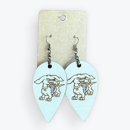 Frankfort Hotdogs  Laser Engraved Wood Earrings