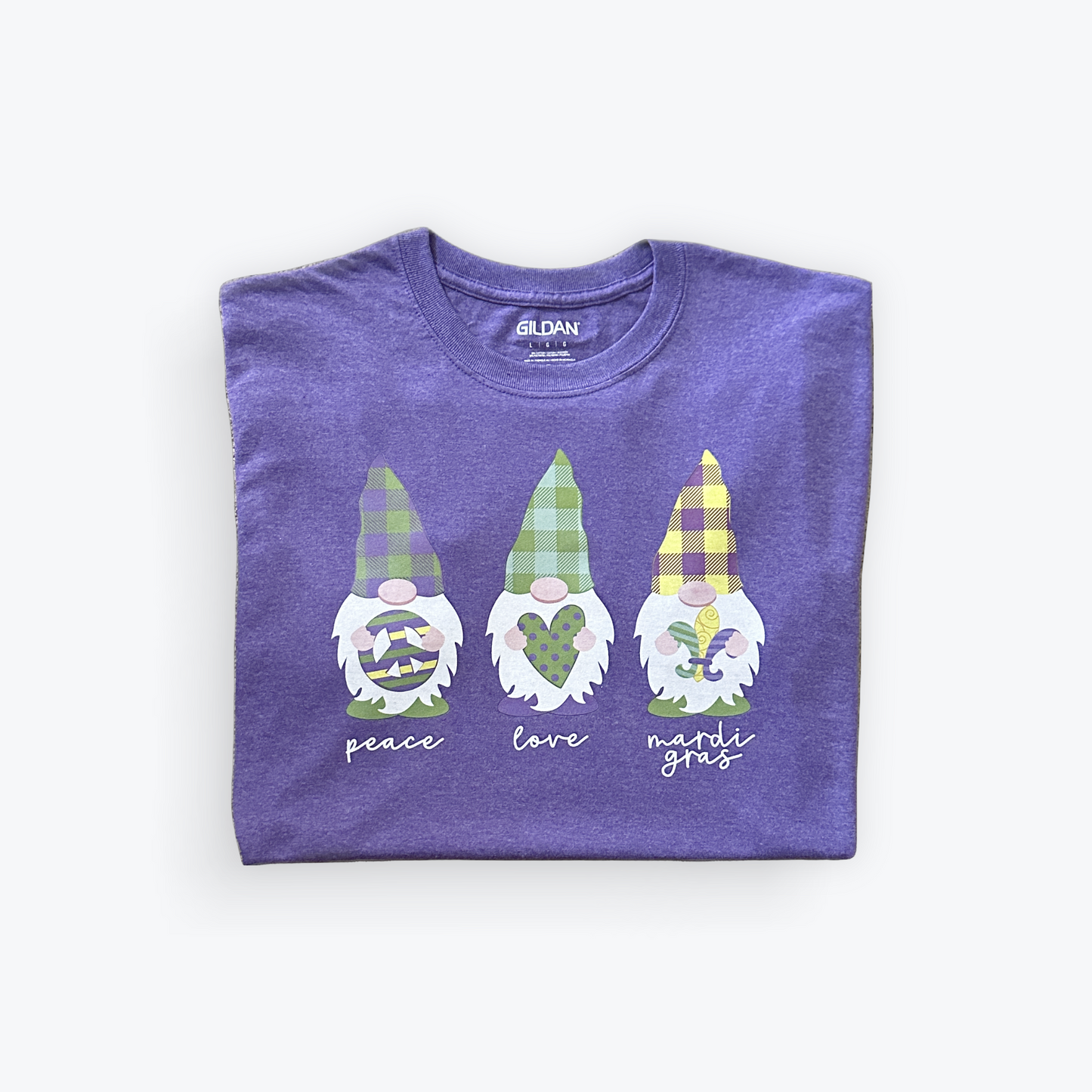 Short Sleeve Mardi Gras Gnome T-Shirt